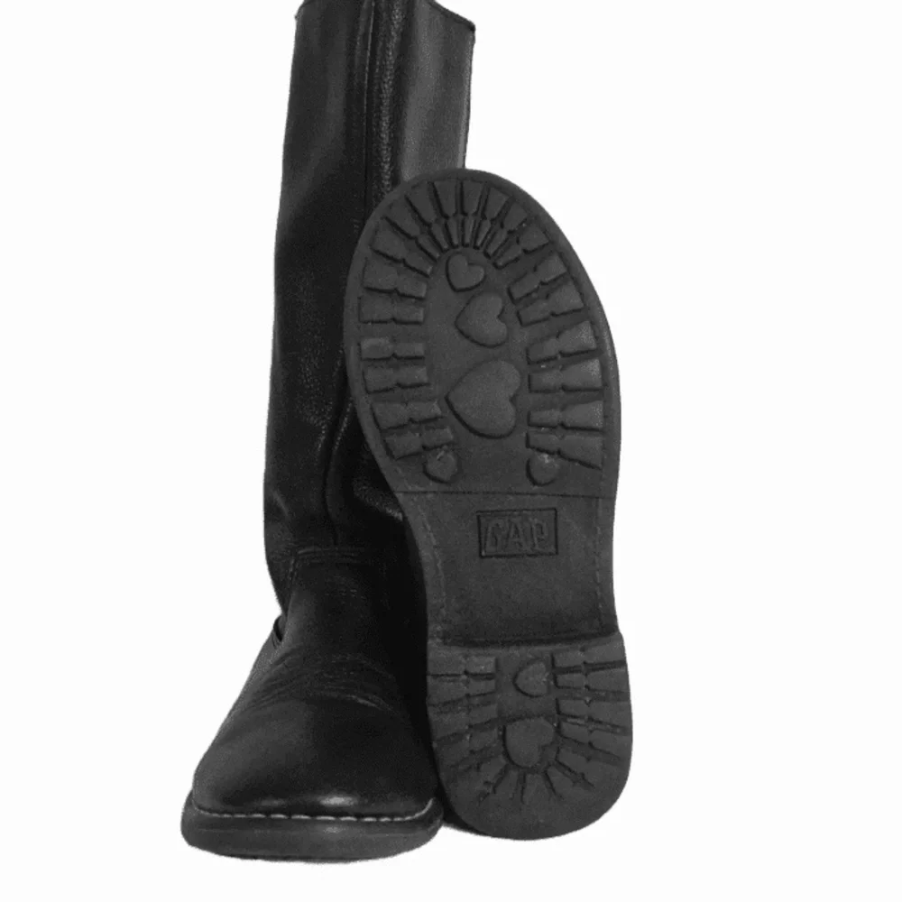 Gap Leather Black Kids Girls Comforts Boots 2